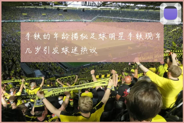 李铁的年龄揭秘足球明星李铁现年几岁引发球迷热议
